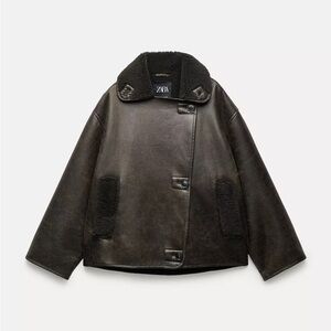 Zara Relaxed Double Faced Jacket